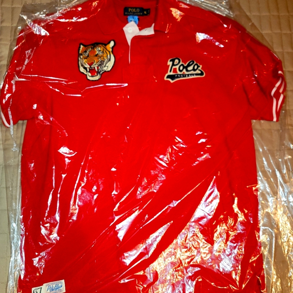 Ralph Lauren RL/67 Tiger/Football Polo Shirt (Rare)